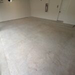 Uncoated garage floor
